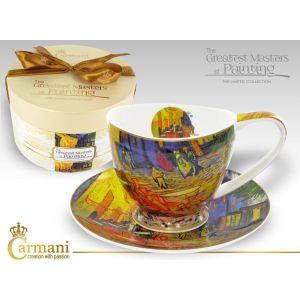Filiżanka Carmani 250ml ze spodkiem - V. van Gogh, Taras kawiarni nocą